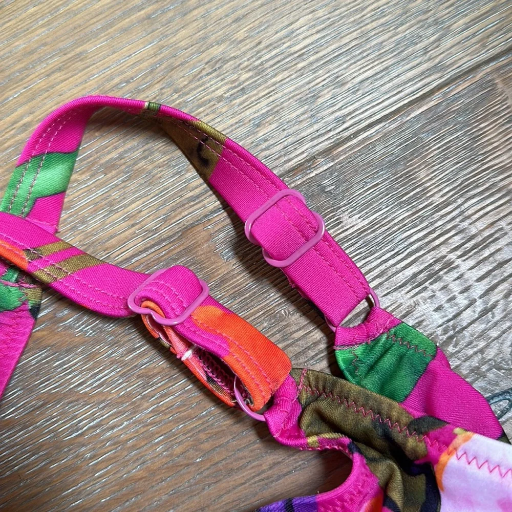 Diva by Rachel Pappo floral Tropical one piece swimsuit Hawaii Barbicore Pink - Picture 15 of 17